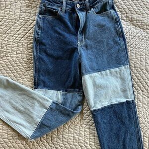 Hollister skinny patch jeans